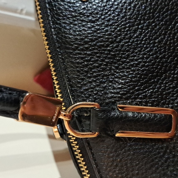 Coach Madison Kelsey Black Leather Satchel, Shoulder/ Crossbody NEW - Picture 9 of 17